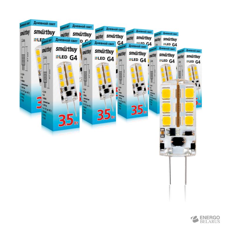 Лампа светодиодная (LED) Smartbuy-G4-3_5W/4000/G4