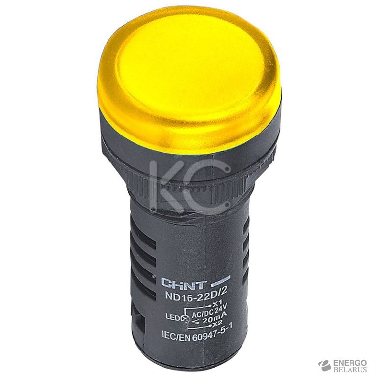 Индикатор ND16-22D/2 желтый AC/DC230В (R) (CHINT)