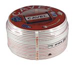 Кабель коаксиальный CAVEL SAT 703 B, Cu/Al/CuSn, 75%, 75 Ом, бухта 100 м, белый