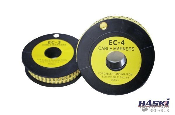Маркер кабельный МКО EC-4 2.(3,0-10,0мм2) HASKI