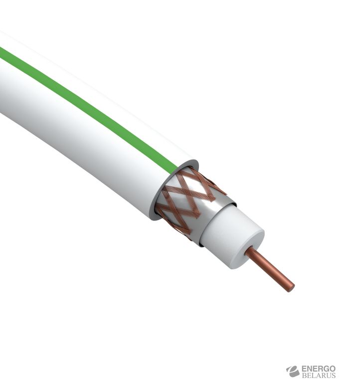ЭРА Кабель коаксиальный SAT 703 B, 75 Ом, Cu/(оплётка Cu 75%), PVC, цвет белый, бухта 100 м (4/96)