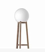Светильник в форме шара M3 Light Wood_B 50 (PRO LED) IP40 3000K с ножным выключателем, на высокой деревянной подставке Big
