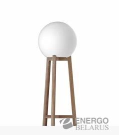 Светильник в форме шара M3 Light Wood_B 50 (PRO LED) IP40 3000K с ножным выключателем, на высокой деревянной подставке Big
