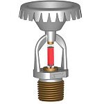 Ороситель спринклерный пенный универсальный СПО0-РУд0,74-R1/2/Р57.В3-«СПУ-15» - белого цвета с рез. герметиком