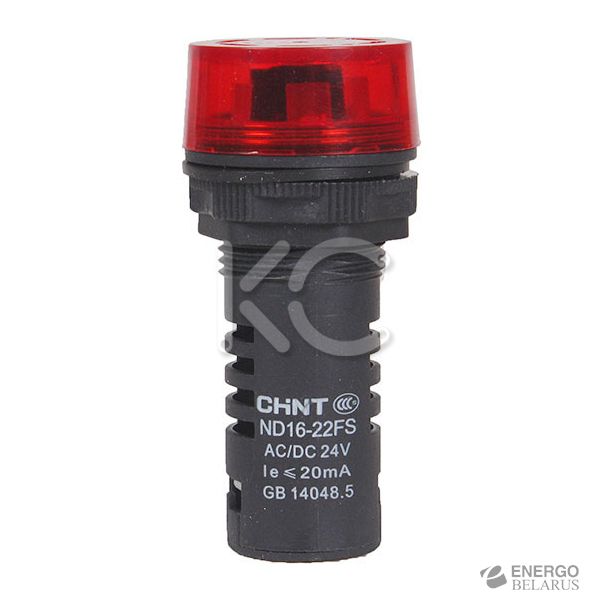 Сигнализатор звуковой ND16-22FS d22 мм красный LED АС/DC24В (R) (CHINT)