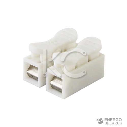 Строительно-монтажная клемма пружинная СМК-2P, (10A, 2,5мм2)-КС