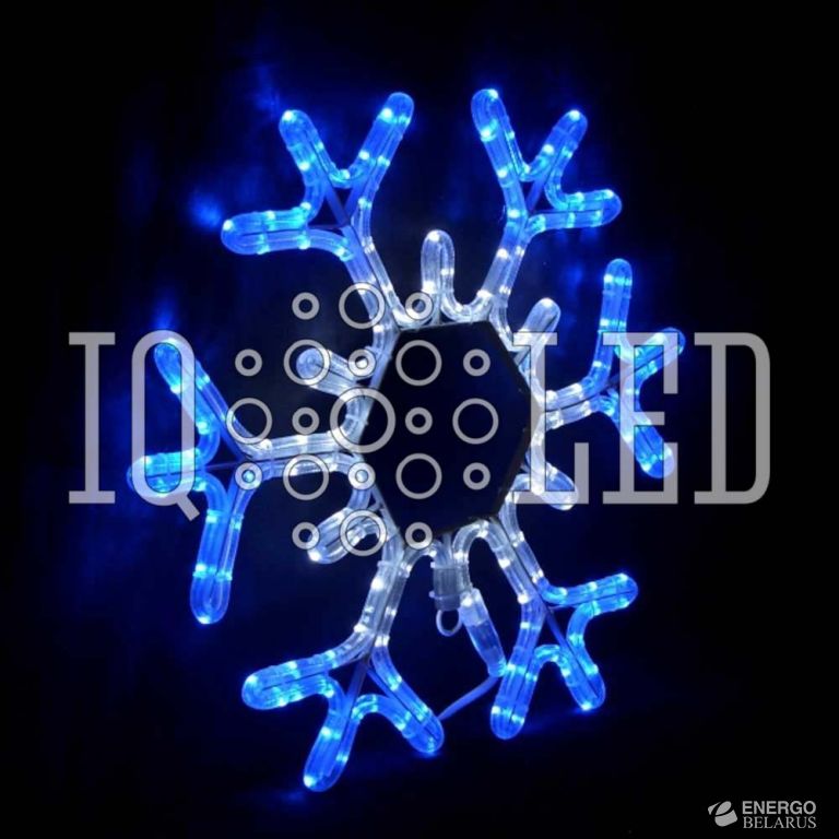 Снежинка 43*43 см, бел. син