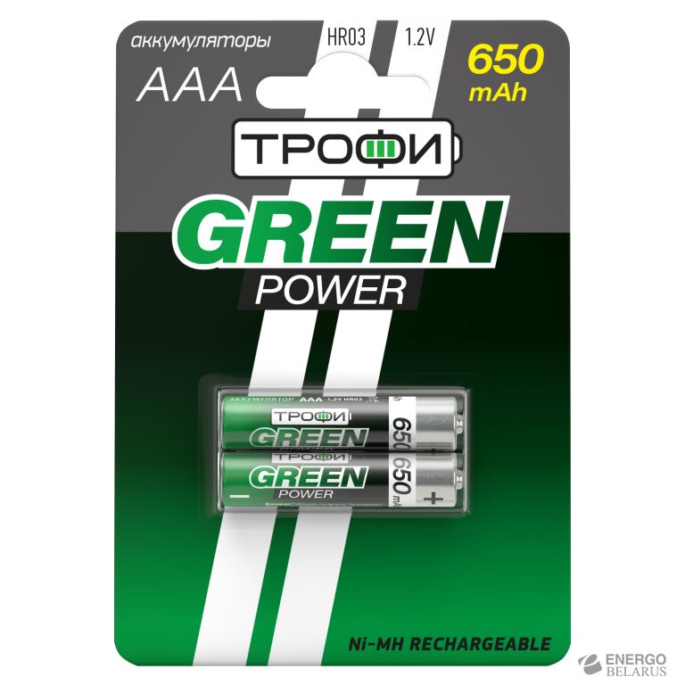 Трофи HR03-2BL 650 mAh (20/240/17280)