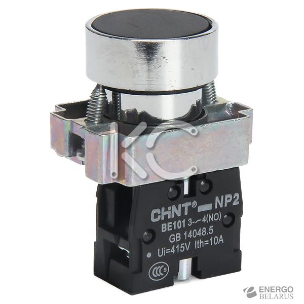 Кнопка управления NP2-BA21 без подсветки черная 1НО IP40 (CHINT)