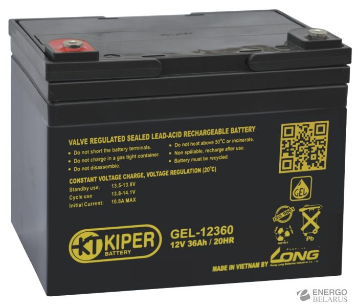 Аккумуляторная батарея гелевая Kiper GEL-12360 12V/36Ah