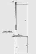 Опора металлическая консольная прямостоечная круглая ОМКПК-1-1-7.5