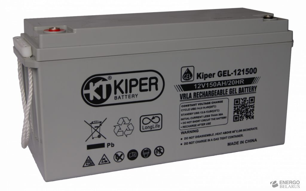 Аккумуляторная батарея гелевая Kiper GEL-121500 12V/150Ah