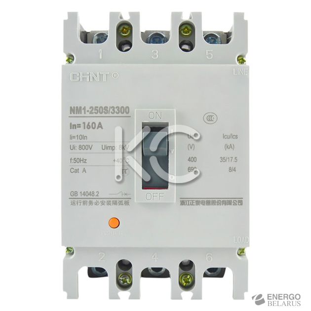 Автоматический выключатель NM1-250S ( 100А 3р 25кА ) CHINT