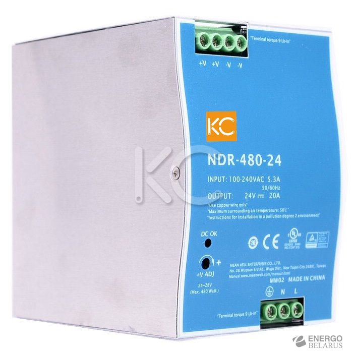 Блок питания NDR-480W-24V КС