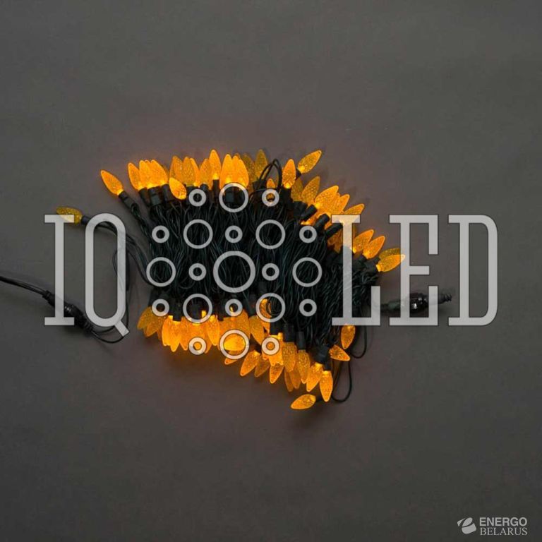 Гирлянда с насадками 240V, ягода, желтый, влагозащ.