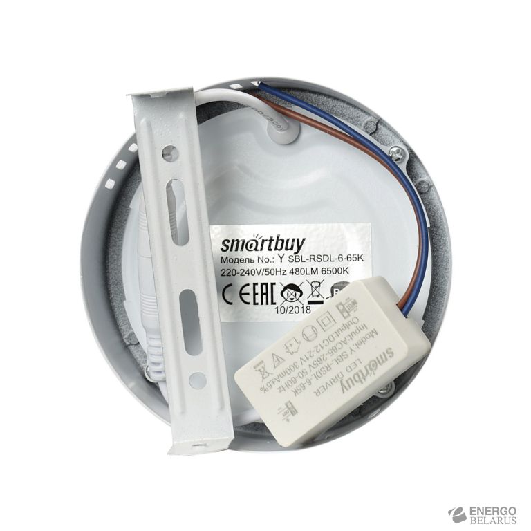 Светильник светодиодный (LED) накладной Round SDL, Smartbuy SBL-RSDL-6-65K