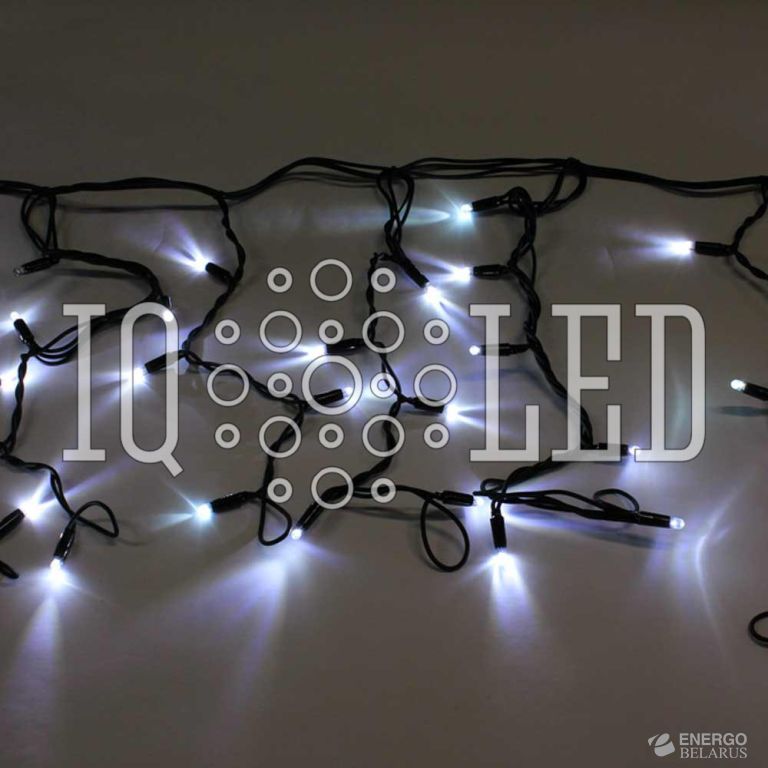 Бахрома фиксинг, 2X0.6M, 240V белый/черный провод