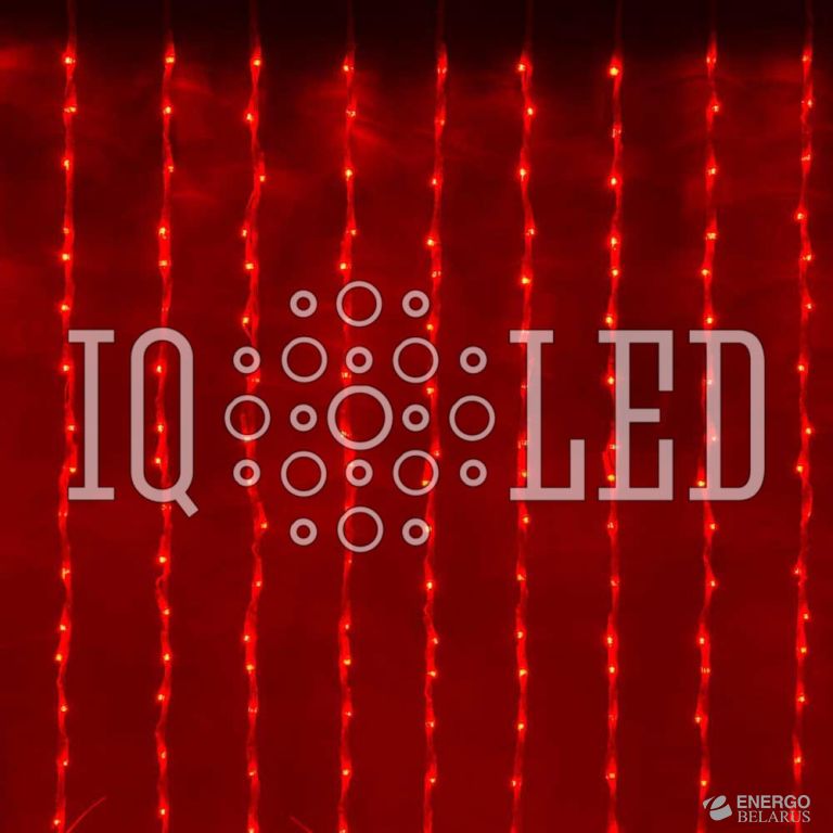 Дождь-водопад 230V 2,4х3, 6м, 250Вт красный