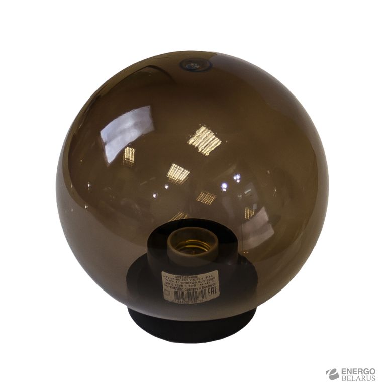 НТУ 01-60-255 ЭРА Светильник садово-парковый шар дымчатый D250mm Е27 (6/48)