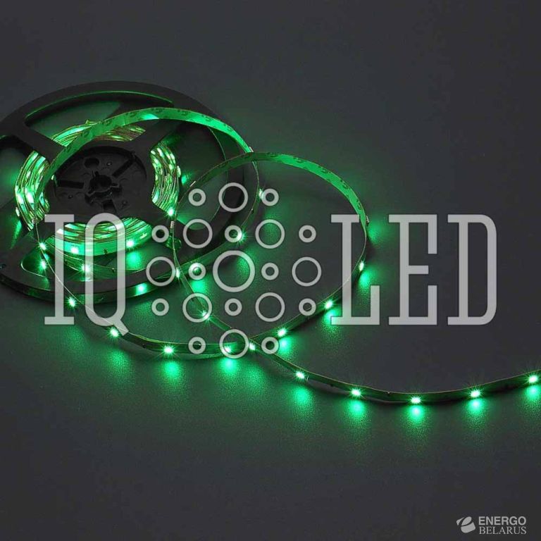 Лента светодиодная IP20, 12V, 60, белая основа (Зеленая)