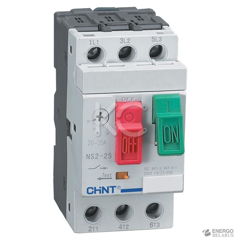 Автоматический выключатель защиты двигателя NS2-25 0.63-1А (R) (CHINT)