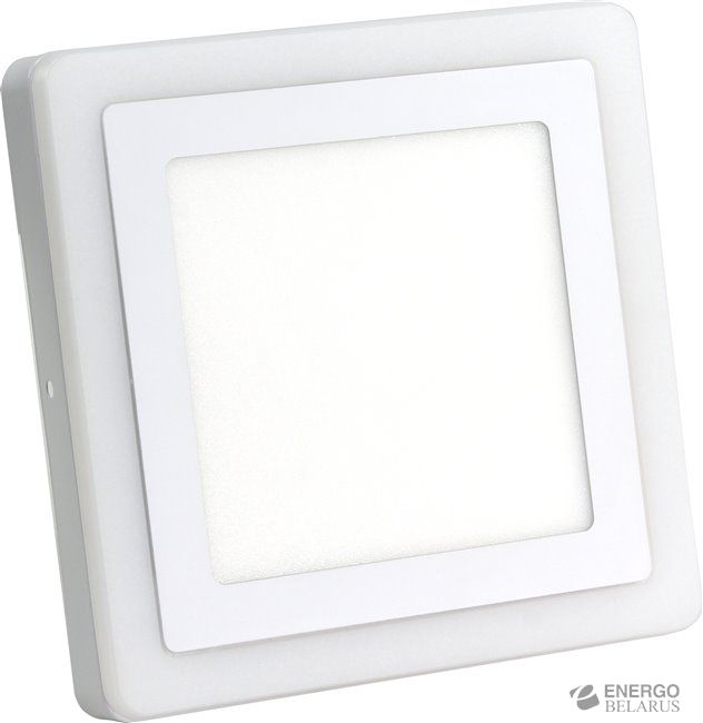 Светильник накладной (LED) Квадрат с подсветкой Smartbuy SBLSq1-DLB-13-65K-O