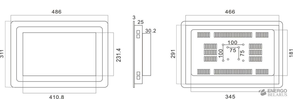 Компьютер промышленный панельный Wecon WPC-181609A, 18.5 дюймов