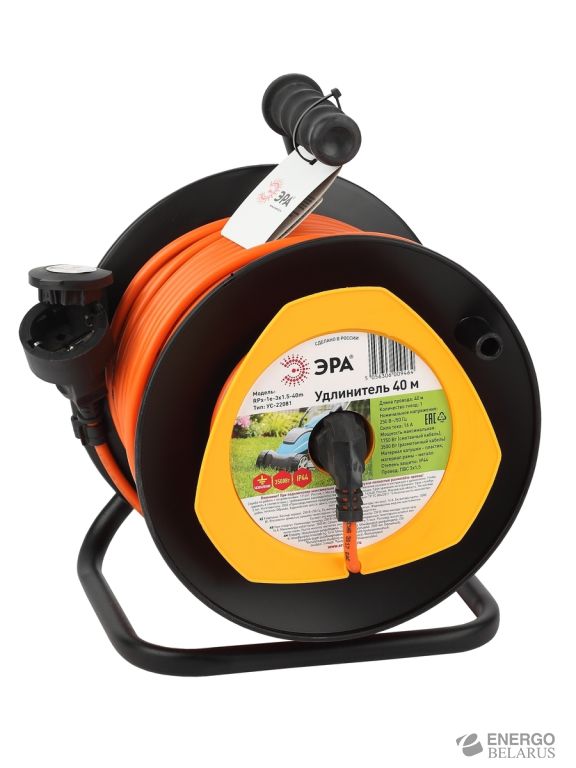 ЭРА Удлинитель силовой RPx-1e-3x1.5-40m на п. катушке c/з 40м 1 гн ПВС 3х1.5 (2/36)