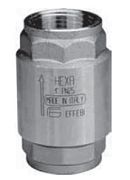 Клапан обратный латунный пружинный муфтовый с металлическим затвором серии 065BXXXX