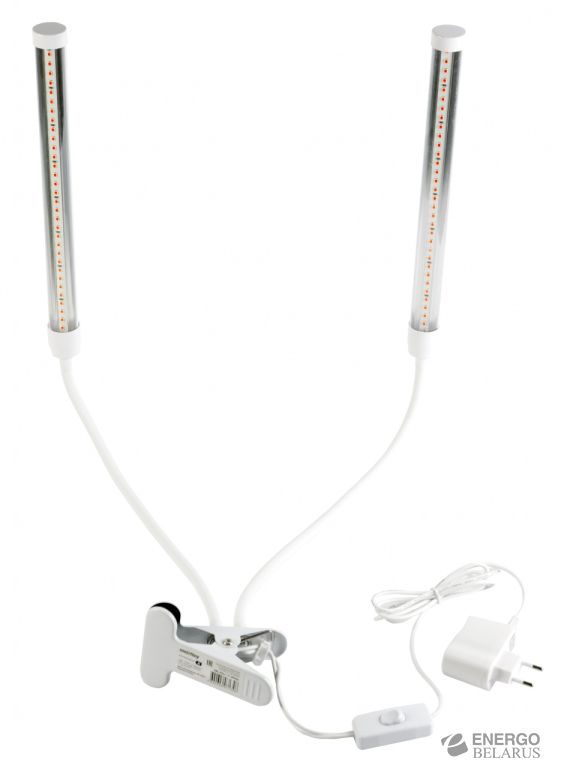 Светильник светодиодный (LED) Fito на прищепке, Smartbuy SBL-Fito-12-White