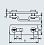 Держатель плоского проводника с накладкой с продол. пазом Fl=40х4-5мм St/tZn