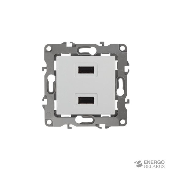 12-4110-01 ЭРА Устройство зарядное USB, 230В/5В-2100мА, IP20, Эра12, белый