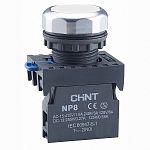 Кнопка NP8-10BN/1 белая (1НО) IP65 CHINT