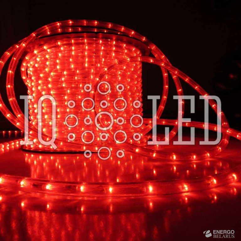 Дюралайт круглый 2W ф13 2W 2.54CM 300FT 12V красный