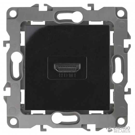 12-3114-06 ЭРА Розетка HDMI, IP20, Эра12, чёрный
