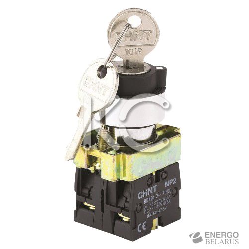 Переключатель NP2-BG41, 2 положения с возвратом, 1НО IP40 (CHINT)