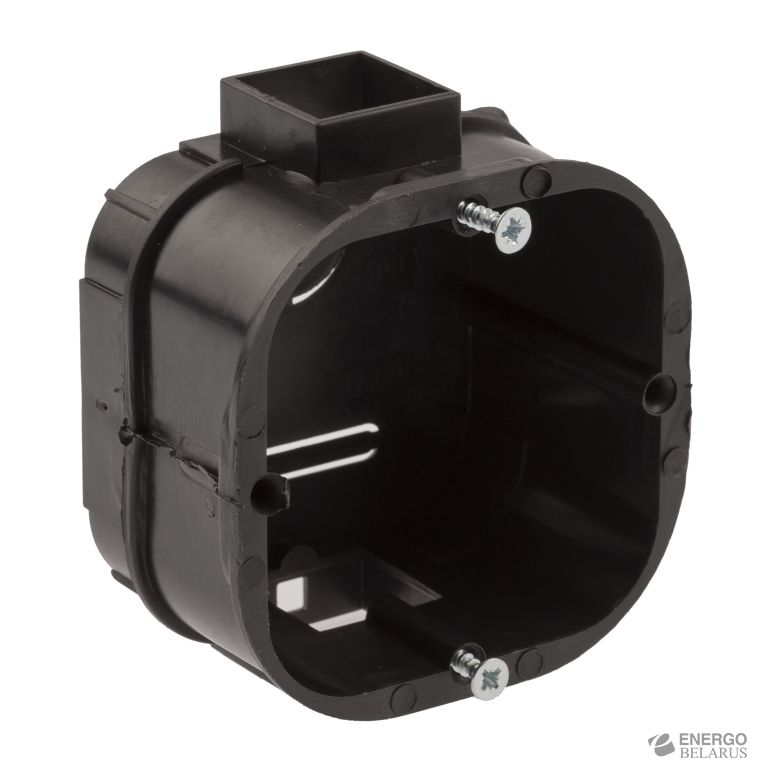 Коробка установочная ЭРА  KUTS-60-60-43-s-black усиленная для твердых стен саморезы стыковочные узлы черная IP20