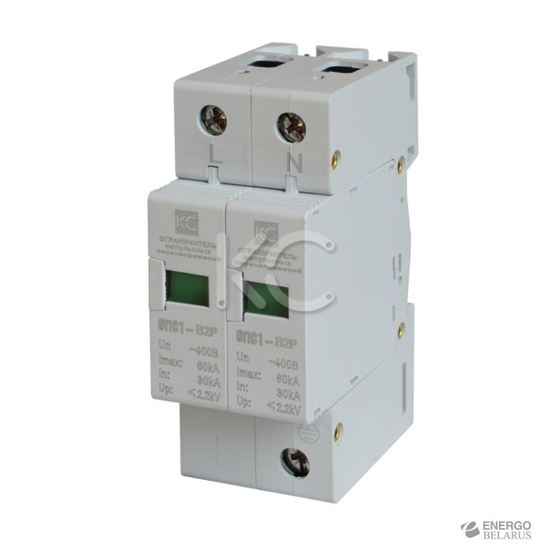 Ограничитель импульсных перенапряжений ОПС1-B 2р (In=30kA) 400В КС