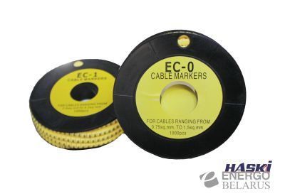 Маркер кабельный МКО EC-0 N.(0,75-1,5мм2) HASKI