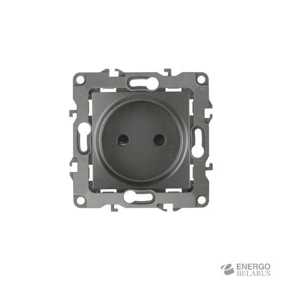 12-2105-12 ЭРА Розетка 2P, 16A-250В, IP20, Эра12, графит