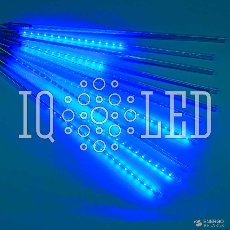 Сосульки Трубки D12mm, 10шт 0,5М Синяя SNOW 0.5*4.5M 12V не соединяемая