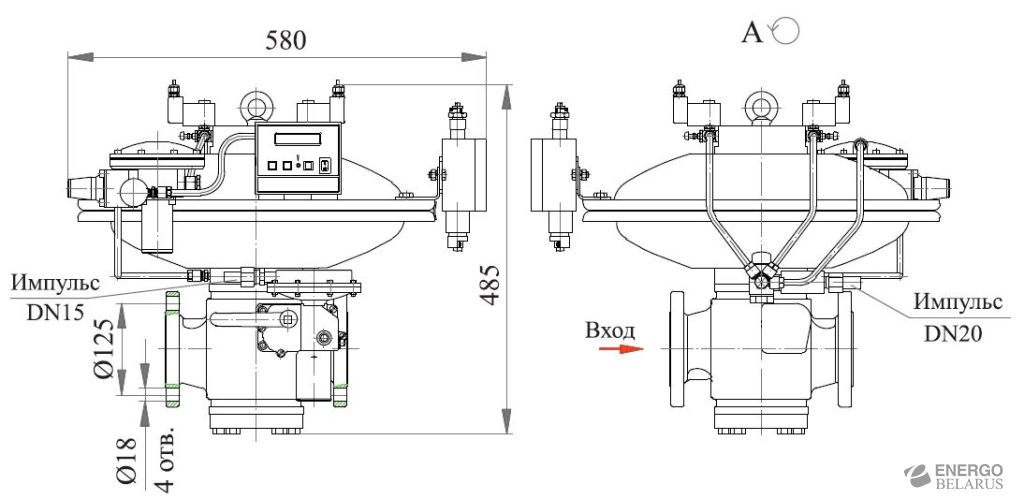 Регулятор давления газа электронный РДЭ-2