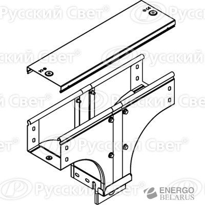 Ответвитель-перех. Т-образ. верт. TDSR 500х100 ДКС 37636