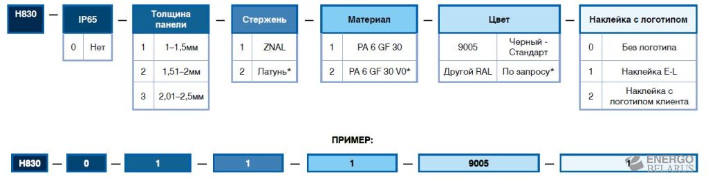 Замок - ручка H830