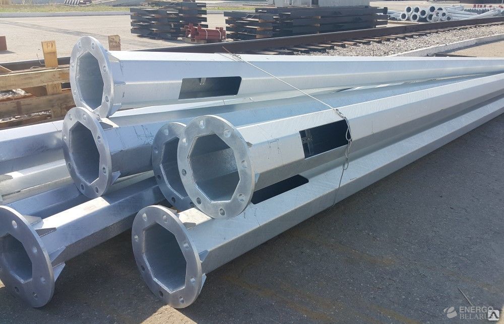 Опора коническая граненая для установки в грунт (вкапываемая) ОМГЦвка-