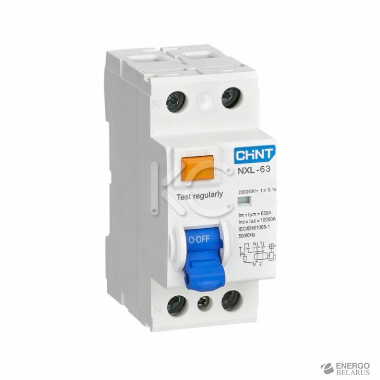 Устройство защитного отключения (УЗО) NXL-63 6kA 1P+N 63A 30mA A (R)(CHINT)