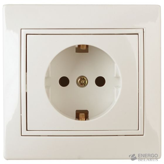 1-202-02 Intro Розетка 2P+E Schuko, 16А-250В, IP20, СУ, Plano, сл.кость