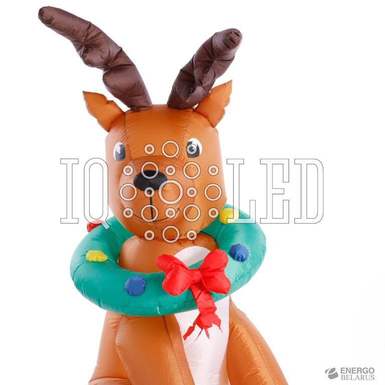 Фигура 3D надувная “Олень сидит”, с подвижной головой