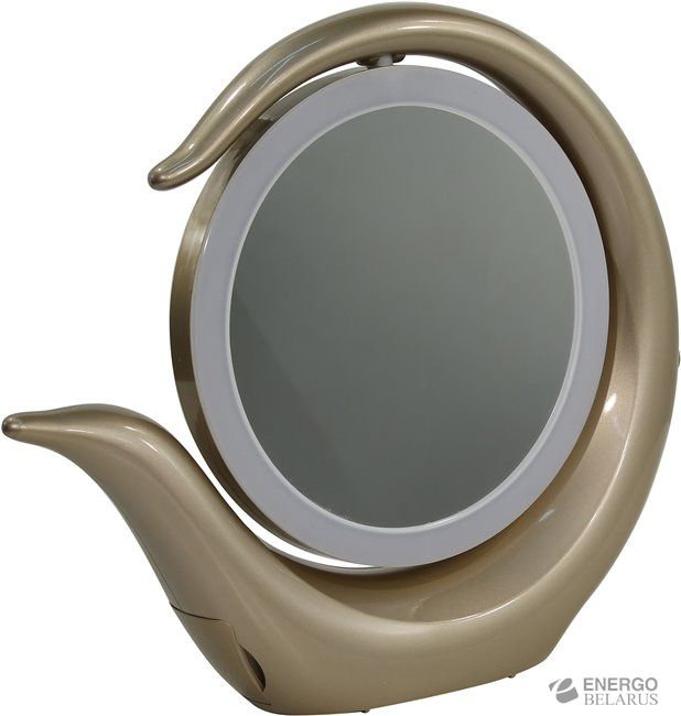 Зеркало настольное Smartbuy с LED подсветкой 002/7+ Golden (SBL-Mr-022-Golden)