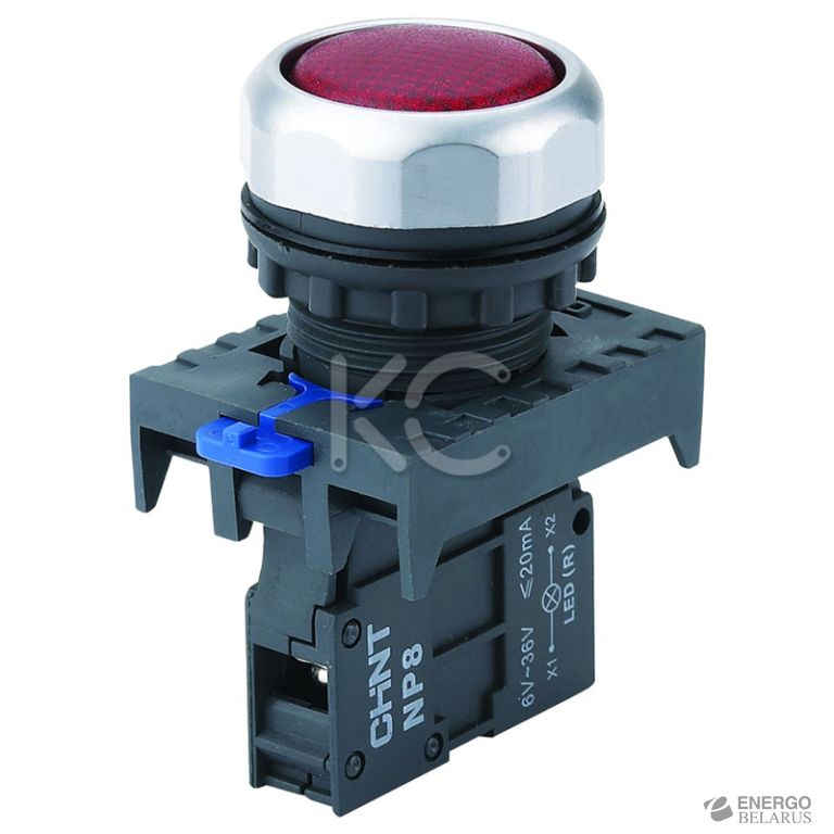 Индикатор NP8-D/4 красный AC110-230В (R)(CHINT)